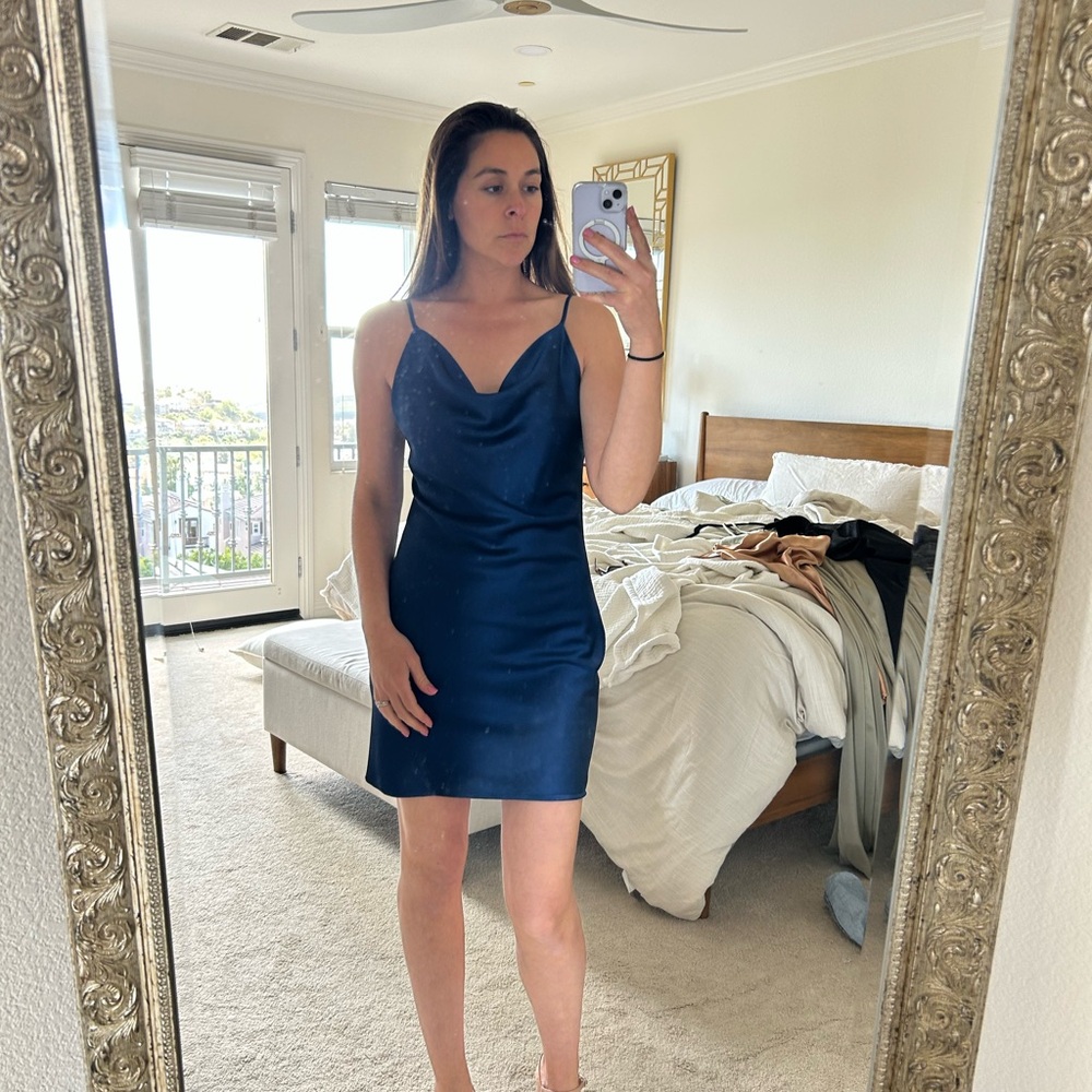 Elegant Navy Blue Dress